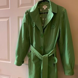 Green raincoat from LOFT